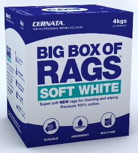 CERNATA White Cotton Hosiery Wipes Dispenser Carton